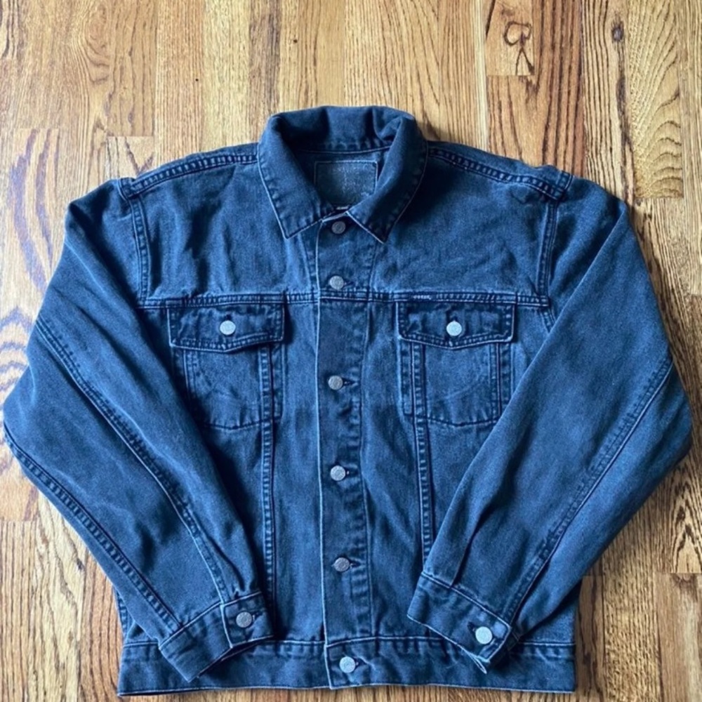 Vintage Guess Denim Jacket - Trucker Jacket - Black